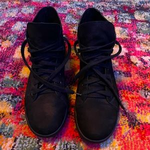 Eileen Fisher Black Suede High Top Sneakers